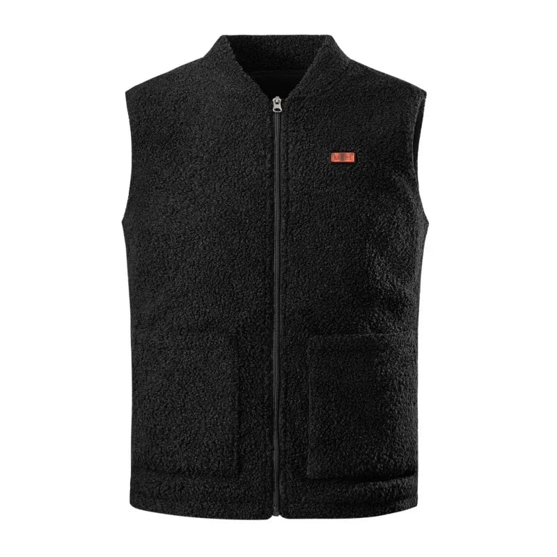 Men Heated Sweaters Winter Autumn Thickened Coats Vest Jackets Fleece Coats Heating Cashmere Hunt Fashion Slim Furry Coat