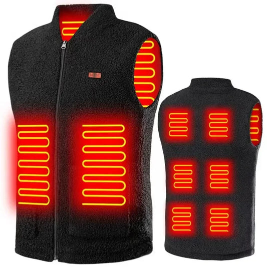 Men Heated Sweaters Winter Autumn Thickened Coats Vest Jackets Fleece Coats Heating Cashmere Hunt Fashion Slim Furry Coat